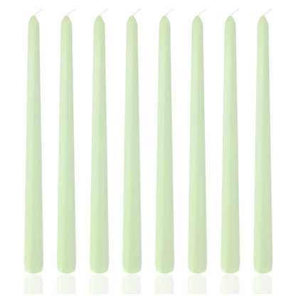 8 Pack 10 Inch SageGreen Taper Candles for Dinner Garden Party Home Decor Wedding Shower and Spring Decor
