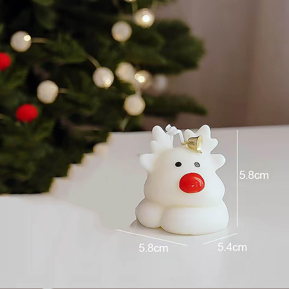 Cooary Christmas Juniper Scented Candle Xmas Tree Glove and Elk Shaped Soy Wax Candles
