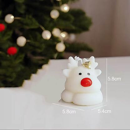 Cooary Christmas Juniper Scented Candle Xmas Tree Glove and Elk Shaped Soy Wax Candles