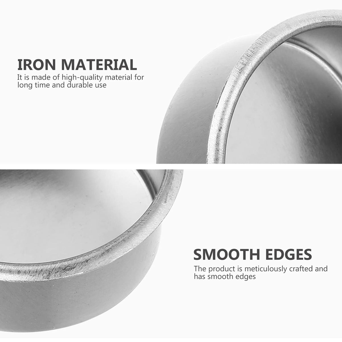 Uonlytech 20Pcs Tea Light Tins Cups Metal Tea Light Case Containers Empty Scented Candle Cup DIY Tealight Candle Holders for Christmas Wedding Table Decoration (Pack of 2)