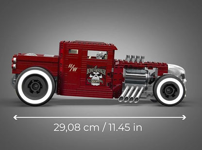 MEGA Hot Wheels Vehicle Building Toy Collectible for Adults 1:18 Scale Bone Shaker with Die Cast Model for Fans and Collectors HBD50