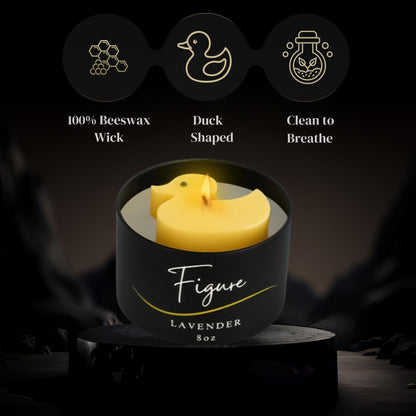 Duck Shaped Candle – Natural Soy & Beeswax Blend, Lavender Essential Oil | Handcrafted Duck Candle for Jeep Duck Lovers, Animal Fans, or Kids | Clean Burn, Gift Box, Made in USA