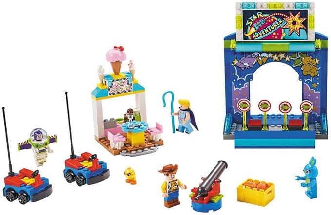 LEGO Disney Pixar’s Toy Story 4 Buzz Lightyear &amp Woody’s Carnival Mania 10770 Building Kit Carnival Playset with Shooting Game &amp Toy Story Characters (230 Pieces)