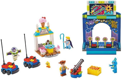LEGO Disney Pixar’s Toy Story 4 Buzz Lightyear &amp Woody’s Carnival Mania 10770 Building Kit Carnival Playset with Shooting Game &amp Toy Story Characters (230 Pieces)