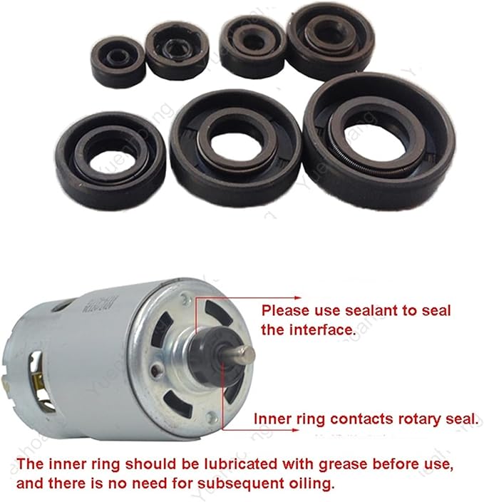 5PCS Motor Drive Shaft Seal ID 2-12mm for RC Boat Accessories(Inner Dia 10mm)