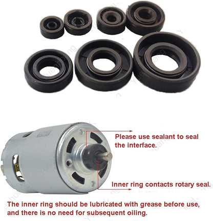 5PCS Motor Drive Shaft Seal ID 2-12mm for RC Boat Accessories(Inner Dia 5mm)