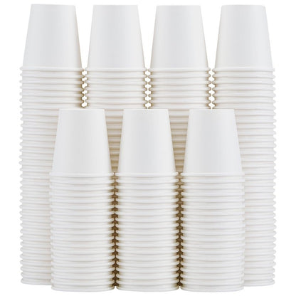 Clawsoff 300 Count 5 oz Bathroom Cups, 5 oz Disposable Paper Cups, Small Mouthwash Cup, 5 Ounce Mini White Espresso Cups for Party, Travel, Picnic