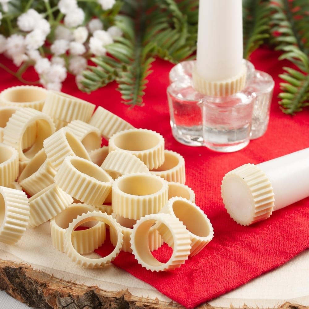 Factory Direct Craft Pack of 100 Rubber Candle Hugger Grippers - Candle Holders for Taper Candles and Candle Cups - Stay Put Candle Grips Keep The Candles Upright and in Place