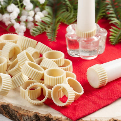 Factory Direct Craft Pack of 100 Rubber Candle Hugger Grippers - Candle Holders for Taper Candles and Candle Cups - Stay Put Candle Grips Keep The Candles Upright and in Place