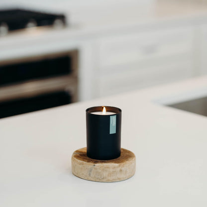 Calyan Wax Co. Evergreen & Eucalyptus Scented Candle - 75 Hour Burn - Luxury Clean Soy Wax Candles - Long Lasting Black Tumbler Jar Candle for Home - 10.2oz