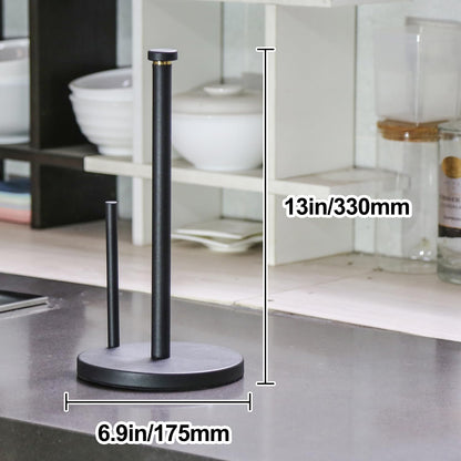 Paper Towel Holder Countertop, Standing Paper Towel Dispenser, Countertop Tabletop Non-Slip Kitchen Paper Towel Holder, Easy one-Hand Tear Paper roll Holder Stand with Ratchet System
