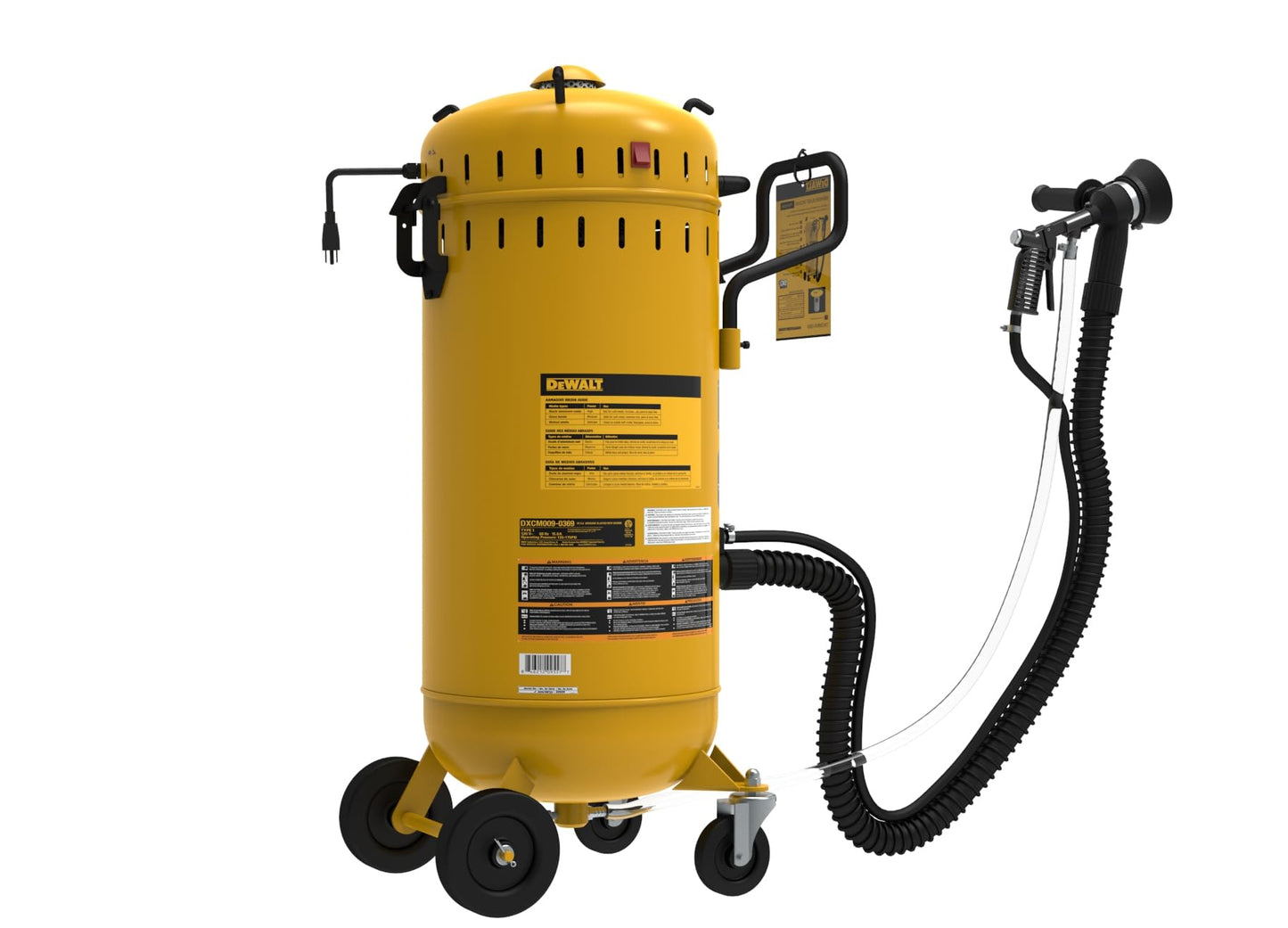 DEWALT Abrasive BlastVac for Clean, Portable Sandblasting, 120V, 5.5 – 6.5 SCFM @ 115PSI (DXCM009-0369)