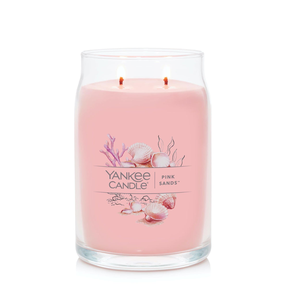 Yankee Candle Pink Sands Scented Signature 20oz Large Jar 2-Wick Candle Over 60 Hours of Burn Time