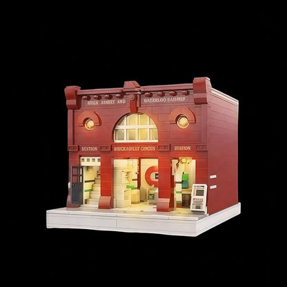 General Jim's London Underground Brickadilly Circus Two Floor 1836 PieceCity Modular Building Block Brick Street View Model Toy Set - for Teens and Adults