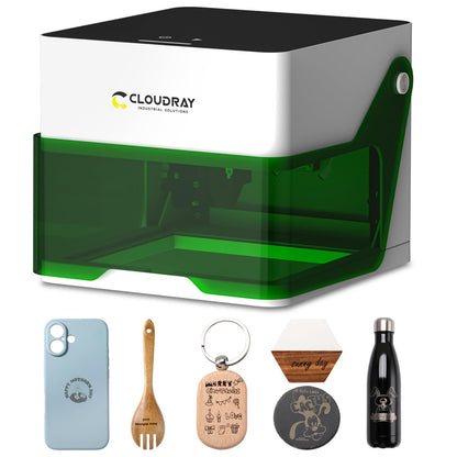 Cloudray 5W Diode, Laser Engraver Machine Mini Laser Etching Cutter for DIY Wood Leather Silicone Paper Glass Acrylic Cloth Enclosed Design Class1, 5000mW