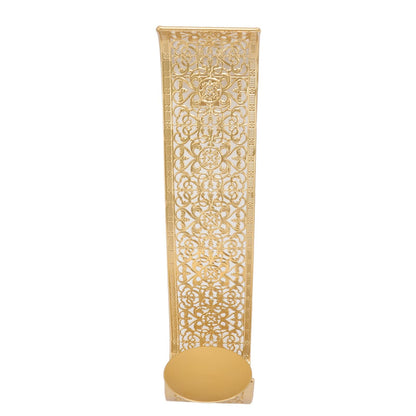 Shelving Solution Wall Sconce Candle Holder Gold Hollow Carved Exquisite Details Metal Wall Candle Holder for Bedrooms