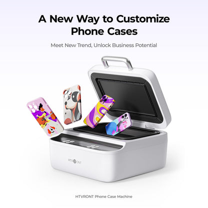 HTVRONT Phone Case Heat Press Machine Compatible with iPhone & Android - Vacuum Heat Press H17 for Phone Cases- Sublimation Press for Custom Phone Case, Badges, Coasters, Includes Film & Fixture