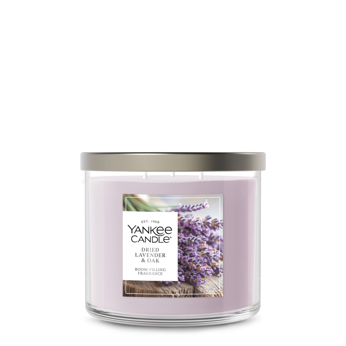 Yankee Candle Dried Lavender & Oak, Scented Candle, 14.5oz 3-Wick Candle Jar with up to 40 Hours Burn Time, Giftable
