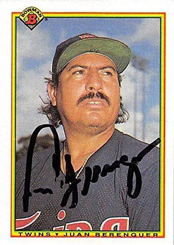 Sports Memorabilia Autograph Warehouse 245209 Juan Berenguer Autographed Baseball Card - Minnesota Twins 1990 Bowman - No. 410