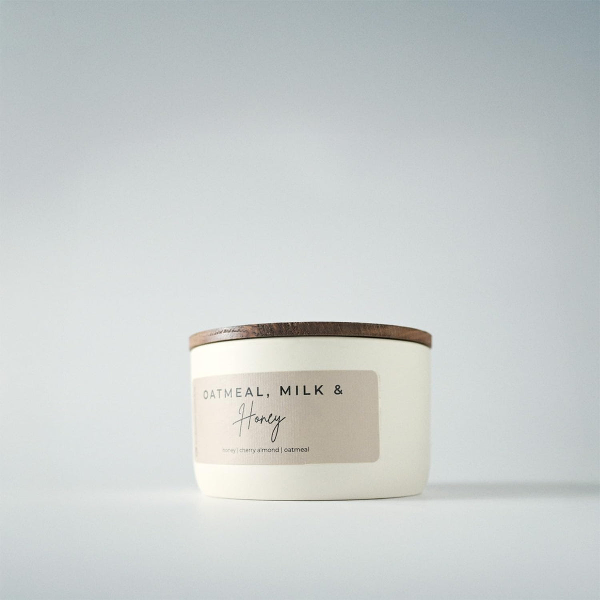 Milkhouse Candle Company Oatmeal, Milk & Honey Soy Candle - Oatmeal Cookie | Milk & Honey | Cherry Scented - 10 oz Signature Statement Candle with Lid, 20+ Hour Burn Time, Made in the USA
