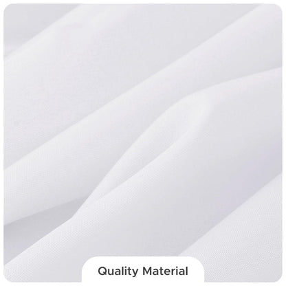 Fitable 8 Pack Round Tablecloths: Stain Resistant Wrinkle Free Circle Table Clothes, Washable Reusable Polyester Table Covers for Wedding Party Birthday Banquet Reception(White, 84 Inch)