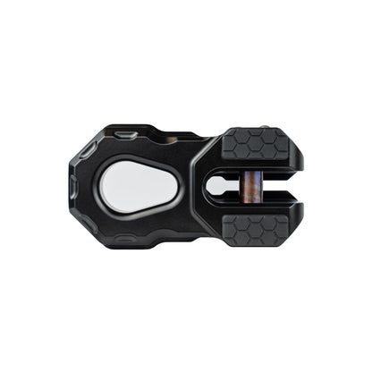 Agency 6 Billet Winch Shackle - Lightweight Aluminum Winch Attachment for Synthetic Line - 19,000 Pound Load Limit - Made in The USA with US Certified Materials - Black