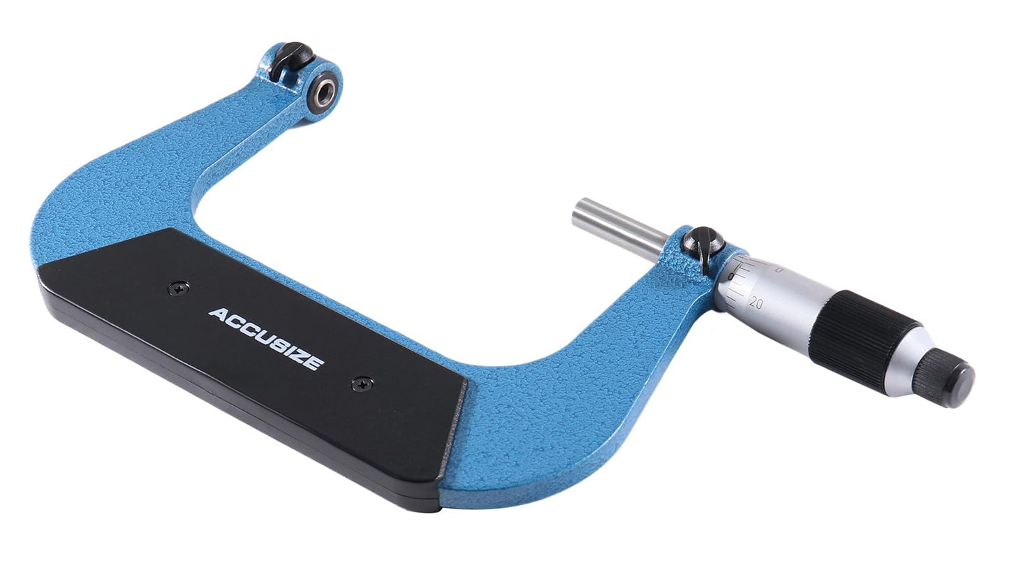 Accusize Industrial Tools 3-4'' X 0.001'' Screw Thread Micrometer with 5 Anvil in Fitted Box, S916-C753