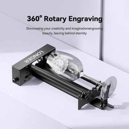 Longer RAY5 New Upgrade Laser Engraver, Laser Cutter 20W Output Power+Air Assist Kit with Air Pump+Rotary Roller with Bracket