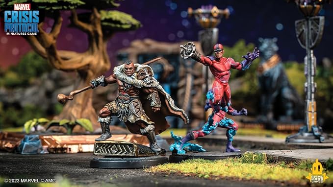 Marvel: Crisis Protocol Klaw &amp M'Baku CHARACTER PACK - Wakanda's Powerhouse Duo! Tabletop Superhero Game Ages 14+ 2 Players 90 Minute Playtime Made by Atomic Mass Games