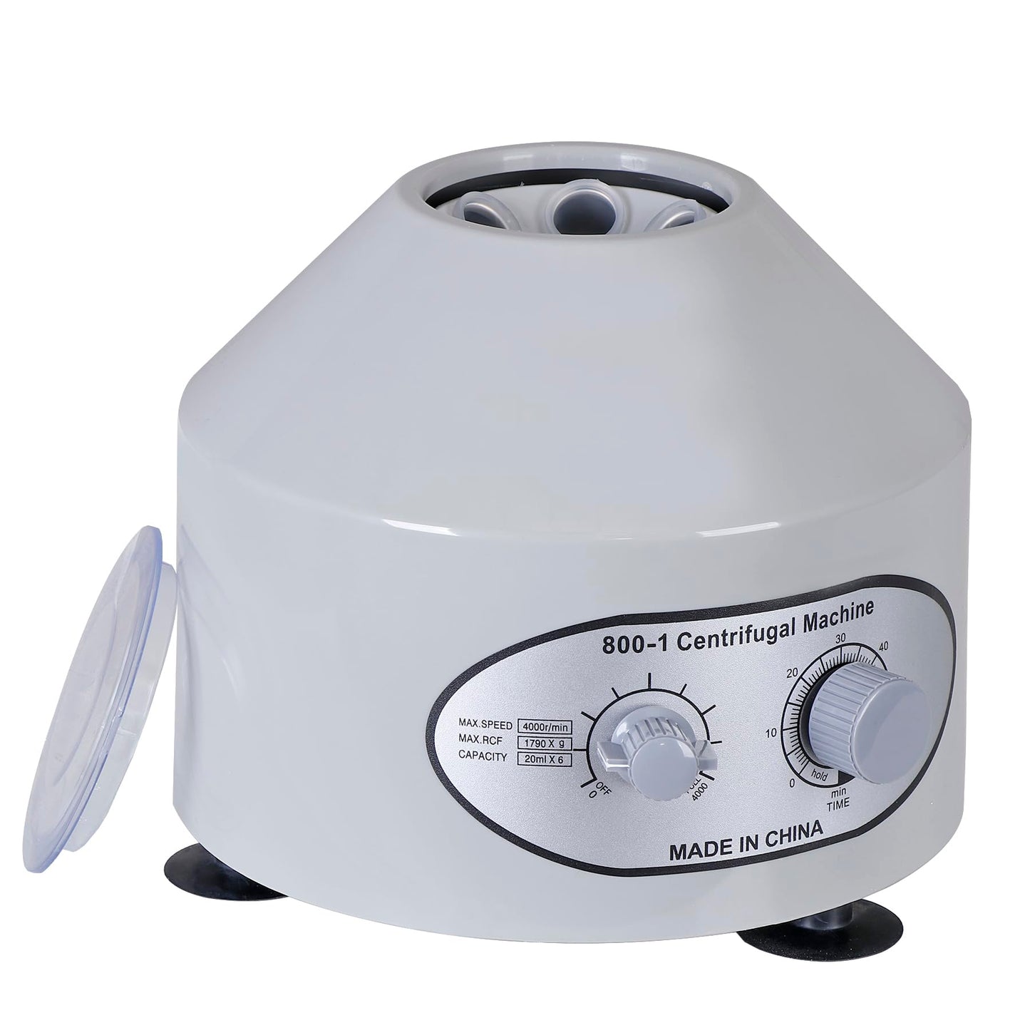 SUPER DEAL Electric Lab Centrifuge Machine, 4000 RPM, 20 ml x 6 Capacity, Precise Timer and Speed Control, 110V - Ideal for Medical and Laboratory Use