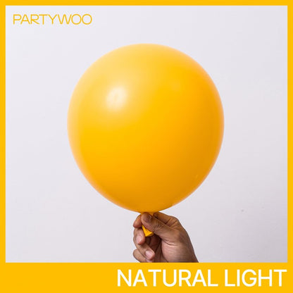 PartyWoo Mustard Yellow Balloons 155pcs Different Sizes of 18 12 10 5 Inch Yellow Fall Balloon Arch Kit for Birthday Engagement Baby Shower Bee Sunflower Little Cutie Party Decorations Yellow-Y10