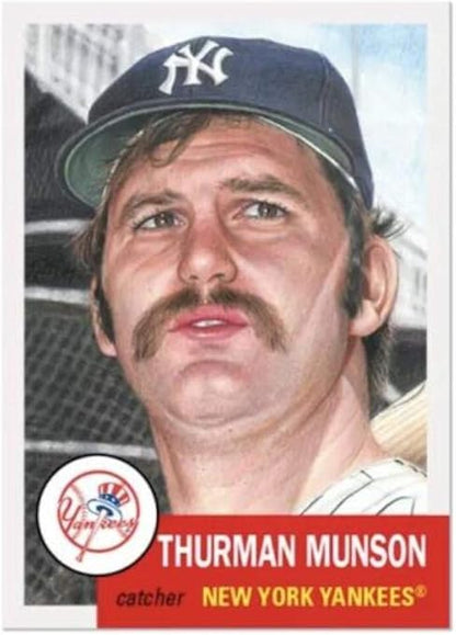 2019 Topps The MLB Living Set #259 Thurman Munson New York Yankees Official Baseball Trading Card with Facsimile Red Autograph on Back Continuation of 2018 Set