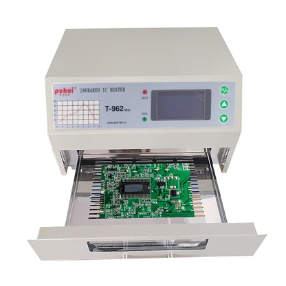 T962 Reflow Oven,110v 800w Reflow Soldering Station, Intelligent Infrared IC Heater,Welding area 7.08×9.25in for Pcb Chip Aluminum Substrate Lamp Bead