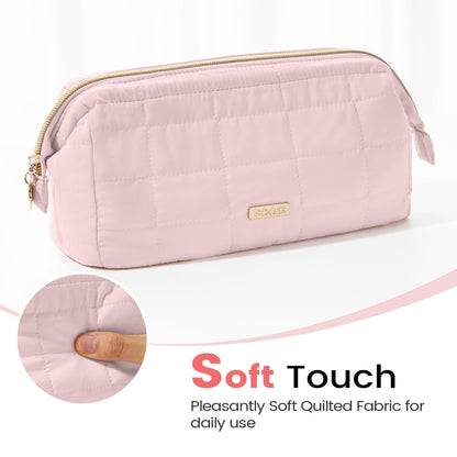Sooez Large Pencil Case Pouch, Soft Pencil Bag with Zipper, Pen Bag Wide Opening, School Supplies Cute Pencil Case for Girls Boy Men Women, Green