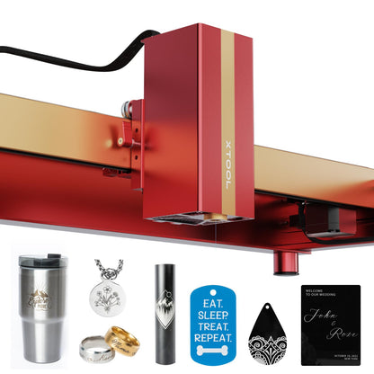 xTool 1064nm Infrared Laser Module for D1 Pro, 0.03mm Ultra-fine Laser Spot, 15KW Peak Power Laser Head for Personalized Gift and Jewelcrafting, for Metal, Gold, Silver, Jewelry, Aluminium, Plastic...