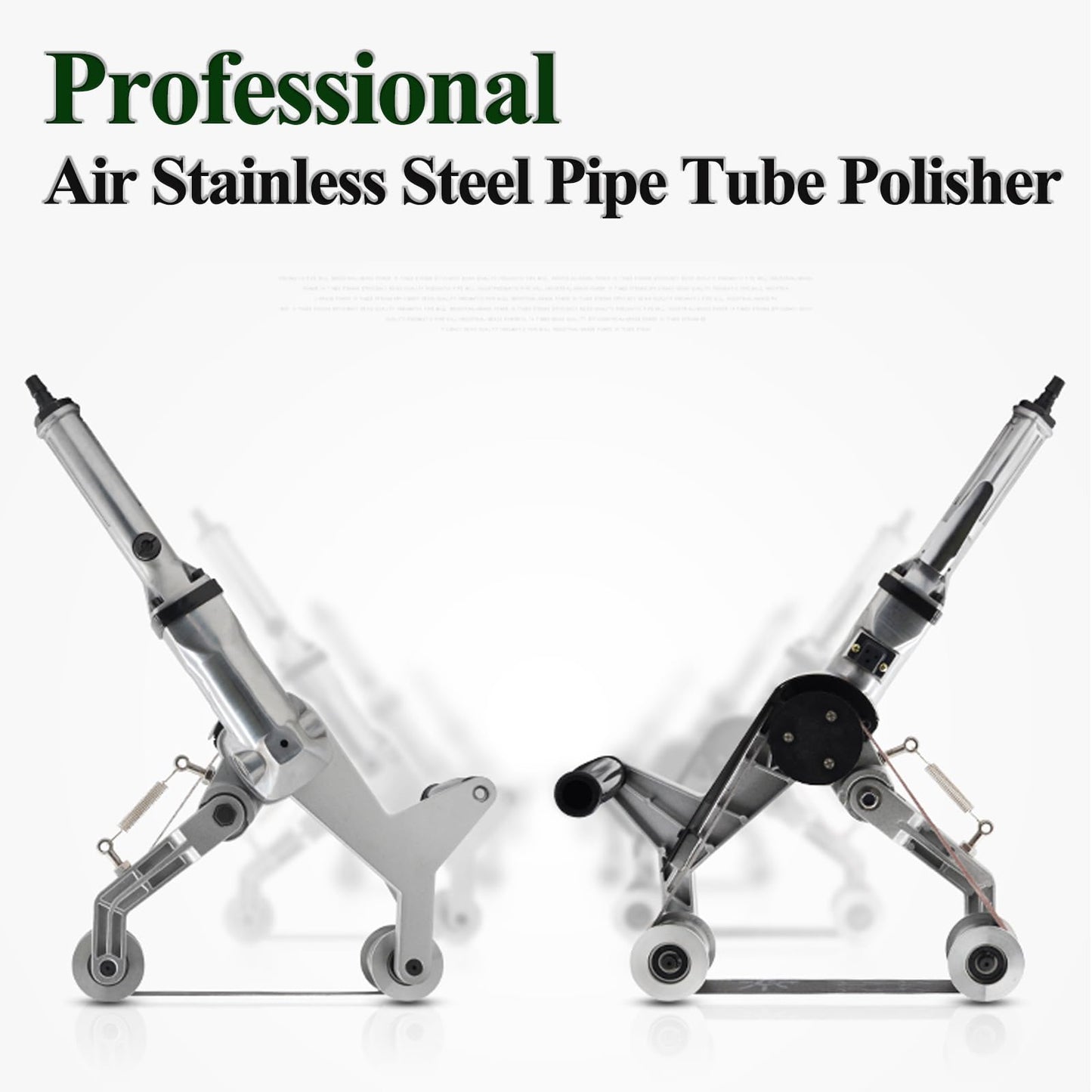Professional Round Tubing Pipe Sander, Metal Air Pipeline Polishing Machine, Pneumatic Steel Pipe Grinder, Variable Speeds with 8PCS Sanding Belts for Burnishing Finishing Rust Removal