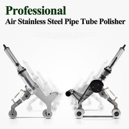 Professional Round Tubing Pipe Sander, Metal Air Pipeline Polishing Machine, Pneumatic Steel Pipe Grinder, Variable Speeds with 8PCS Sanding Belts for Burnishing Finishing Rust Removal