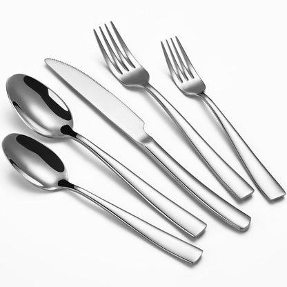 8-Piece Dinner Forks Set, Food Grade Stainless Steel Silverware Fork, Flatware Forks Use for Home, Kitchen, Restaurant, Dishwasher safe - 8.1 Inches