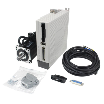 RATTMMOTOR YPMC-400W 110V Servo Motor Kit with Servo Motor Driver CNC Controller Kit for CNC Engraver Milling Machine/Robot (With Brake)