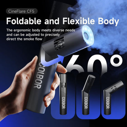 COLBOR CF5 Fog Machine Portable Smoke Machine with Magnetic RGB Light, Remote Control,40W Mini Handheld Fog Machine for Film,Photography