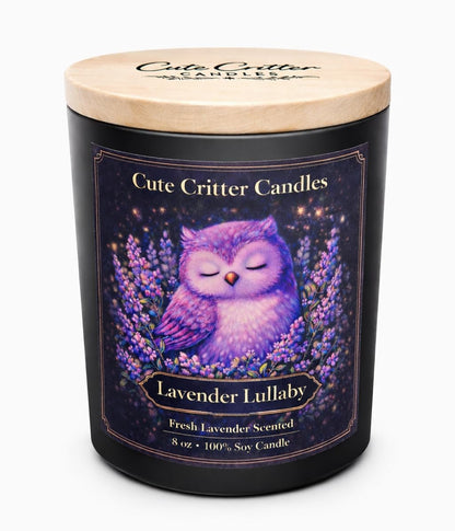 Cute Critter Candles Lavender Lullaby- 8 oz Soy Candle- Lavender Scented