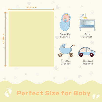 Yurhap Fleece Baby Blanket - Ultra Soft Heart Checkered Design | Cozy 30”×40” Blanket for Infants