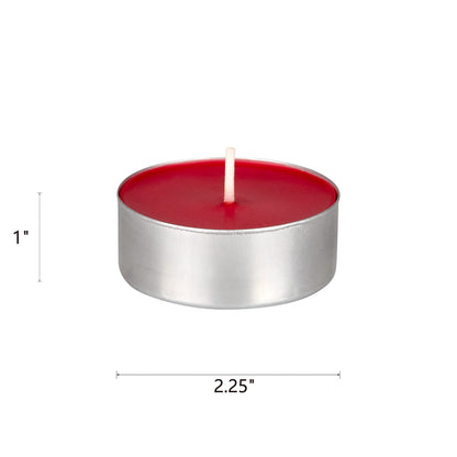 Mega Candles 4 pcs Unscented Oversize Red Tea Lights Candles, Pressed Wax Candle 12 Hour Burn Time, Home Décor, Wedding Receptions, Occasions, Events, Meditations, Tranquility, Spa