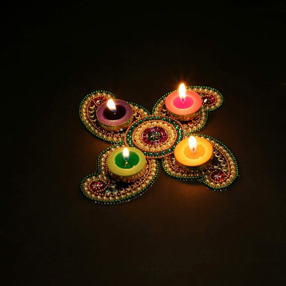 CNAINC Colored Wax Tealight Candles (Set of 100, Unscented), 37W x 12H Millimeters