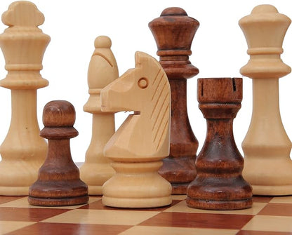 LuckyWish Large Wood Chess Pieces4.3 Inch KingChess Pieces Only No Board