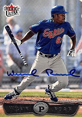 Sports Memorabilia Autograph Warehouse 244928 Wilkin Ruan Autographed Baseball Card - Montreal Expos FT 2002 Fleer Ultra - No. 253 Rookie
