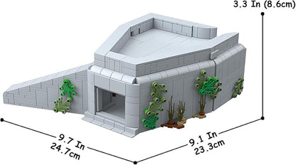 Jeamoc WW2 Military Fortress Building Block Set 1232 Pcs Military Fortress Fort Building Bricks Construction WW2 Set