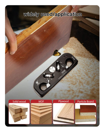 HONGDUI DJ11S 2-in-1 Chamfer & Radius Plane,5mm(1/32") Depth Adjustable, Aluminum Alloy Quick Edge & Radius Chamfering Plane, 3 Blades with 12 Cutting Edges for Use Woodworking Tool