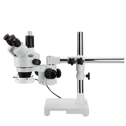 AmScope 3.5X-180X Trinocular Stereo Zoom Microscope with Fluorescent Ring Light and 10MP USB3 Camera