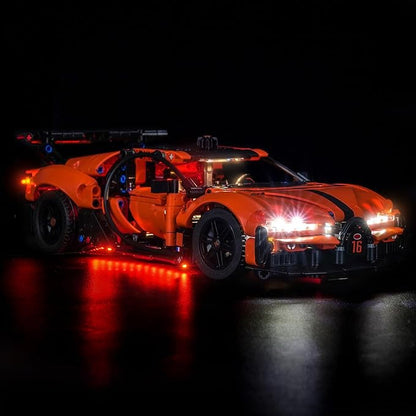 Upgraded Led Light Kit Compatible with Lego Bugatti Chiron Pur Sport Hypercar Building Set Lights Decoration Compatible with Lego 42222 Best Gifts for Adults (Model Not Included)